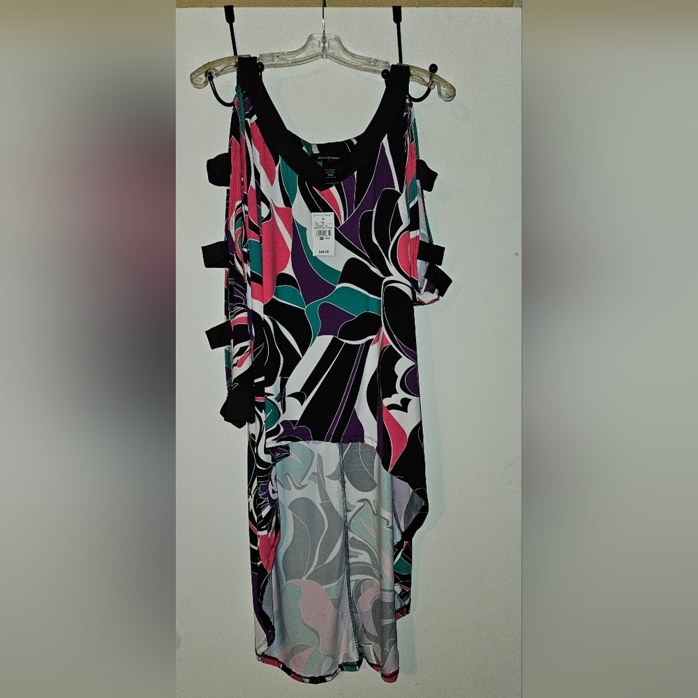 Hi-Low slit sleeve top by Ashley Stewart